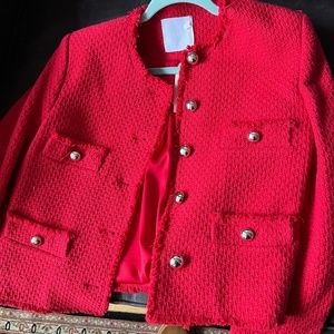 mango Pocket tweed jacket